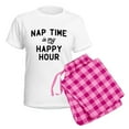 thumbnail image 5 of CafePress - Nap Time Is My Happy Hour Women's Light Pajamas - Women's Short Sleeve Print T-Shirt and Pants Light Cotton Pajama Set, 5 of 7
