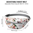 thumbnail image 3 of Fanny Pack White Christmas Santa and Gift Pattern Waist Pack Bag,Running Cross Bag,Waterproof Large Fanny Packs for Women Men for Travel Running Hiking Cycling, 3 of 6