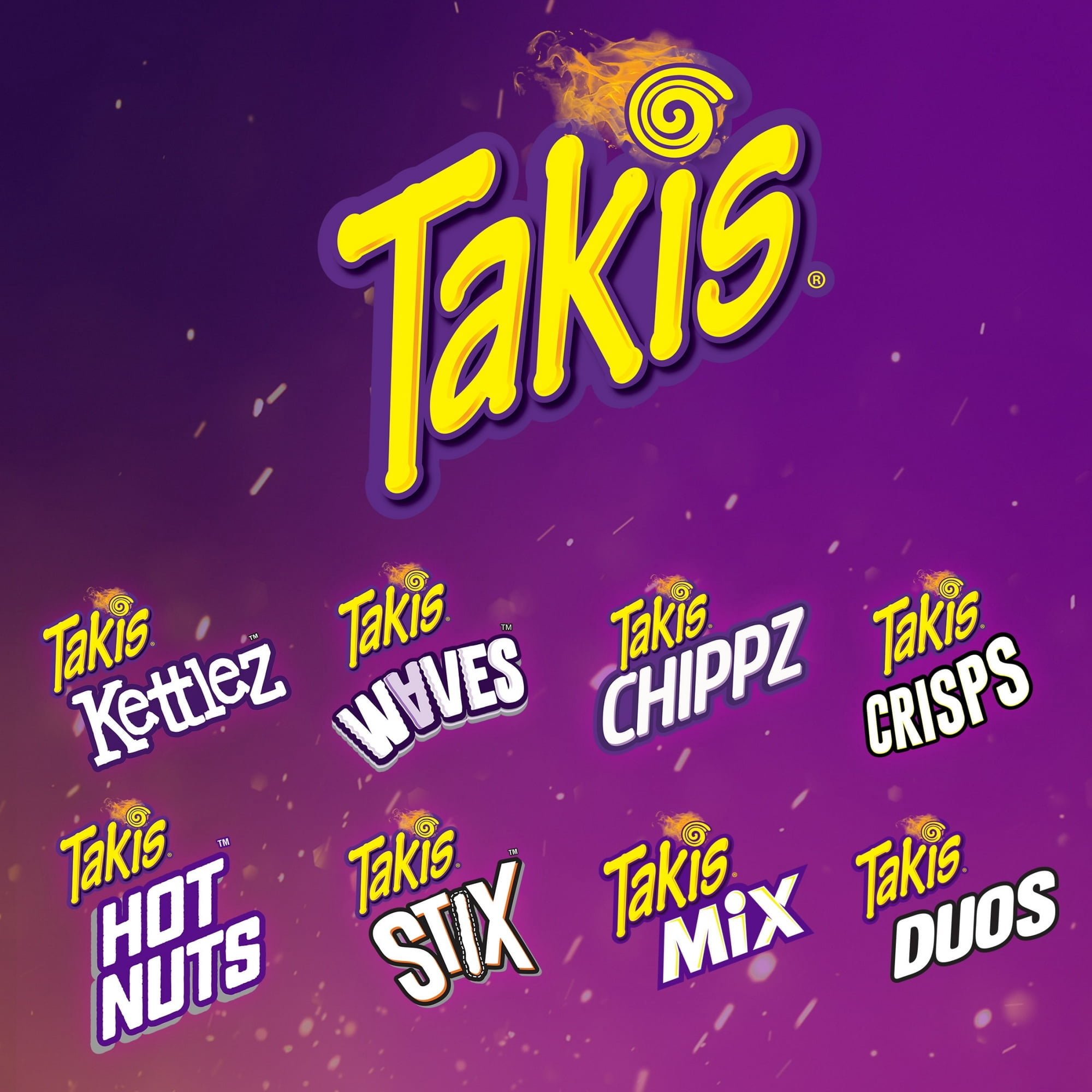 Takis Fuego Mini 10 pc / 1 oz Bite Size Box, Hot Chili Pepper & Lime Rolled Tortilla Chips