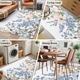 thumbnail image 5 of Blue Floral Spring Runner Rug 2.7x5 FT, Non Slip Entryway Carpet, Vintage Summer Botanical Flower Washable Soft Floor Carpet Entrance Mat Non-Shedding Throw Rug for Hallway Laundry Room Bedside, 5 of 9
