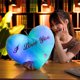 thumbnail image 2 of Almohada en forma de corazón TITOUMI, juguetes de peluche con luz LED, juguetes que brillan intensamente, regalo para niñas, niños y bebés, azul, 2 of 8