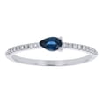 thumbnail image 2 of 14K White Gold 2/5 cttw. Diamonds and Blue Sapphire Band Ring by Hollywood Hills Jewelers, 2 of 5