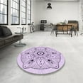 thumbnail image 4 of Ahgly Company Machine Washable Indoor Rectangle Transitional Rich Lilac Purple Area Rugs, 2' x 3', 4 of 7