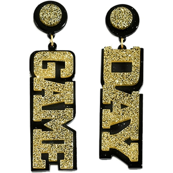 Football Game Day Earrings - Acrylic Sports Team Statement Earrings