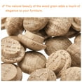 thumbnail image 3 of Wood Plugs, 100 Pack 18 x 12 mm - Red Oak Wood Button Top Plugs, Screw Hole Covers for Stair Chair Craft Furniture, 3 of 6