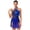 Navy Blue, variant on inlzdz Womens Rhinestone Dance Dress Halter Sleeveless Latin Ballet Leotard Figure Skating Bodysuit Red XXL