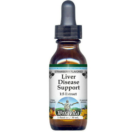 Liver Disease Support Glycerite Liquid Extract (1:5) - Strawberry Flavored (1 oz, ZIN: (Best Supplements For Liver Disease)