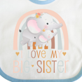 thumbnail image 4 of Inktastic Little Sister I Love My Big Sister Boys or Girls Baby Bib, 4 of 4