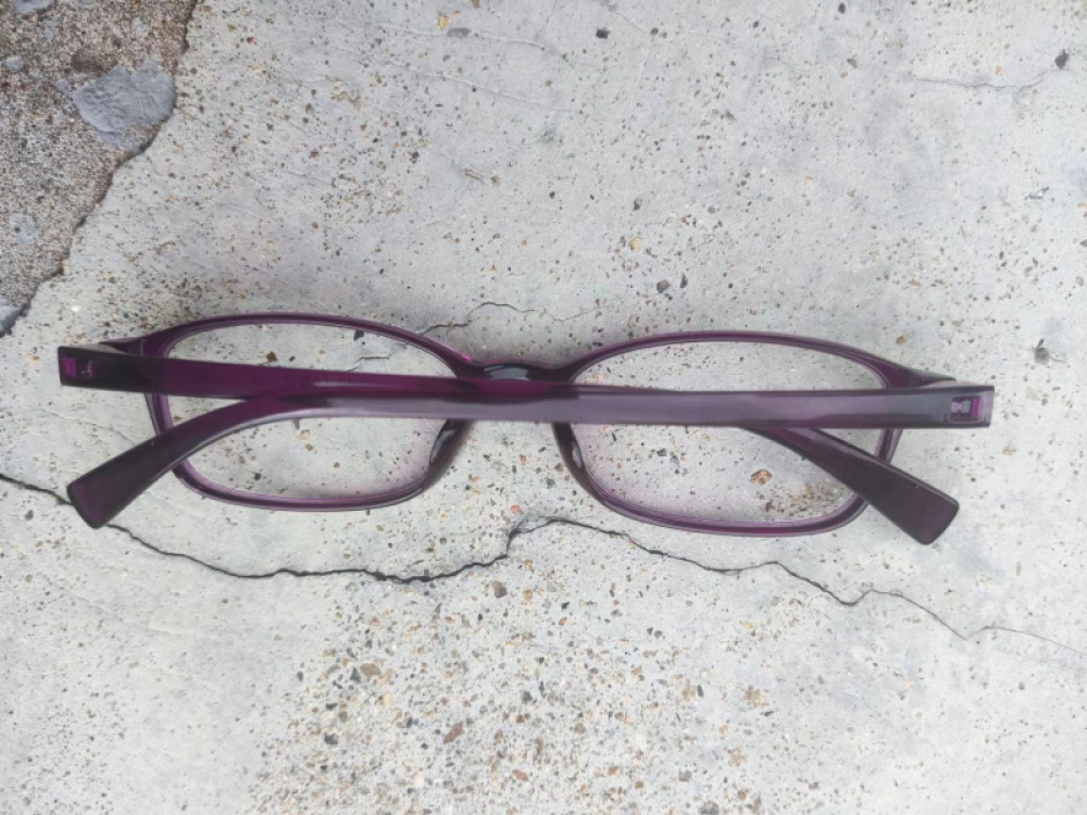 Purple High Presbyopic Reading Glasses Elderly Lightweight Plastic Rectangular High Power Readers +6.00 Strength