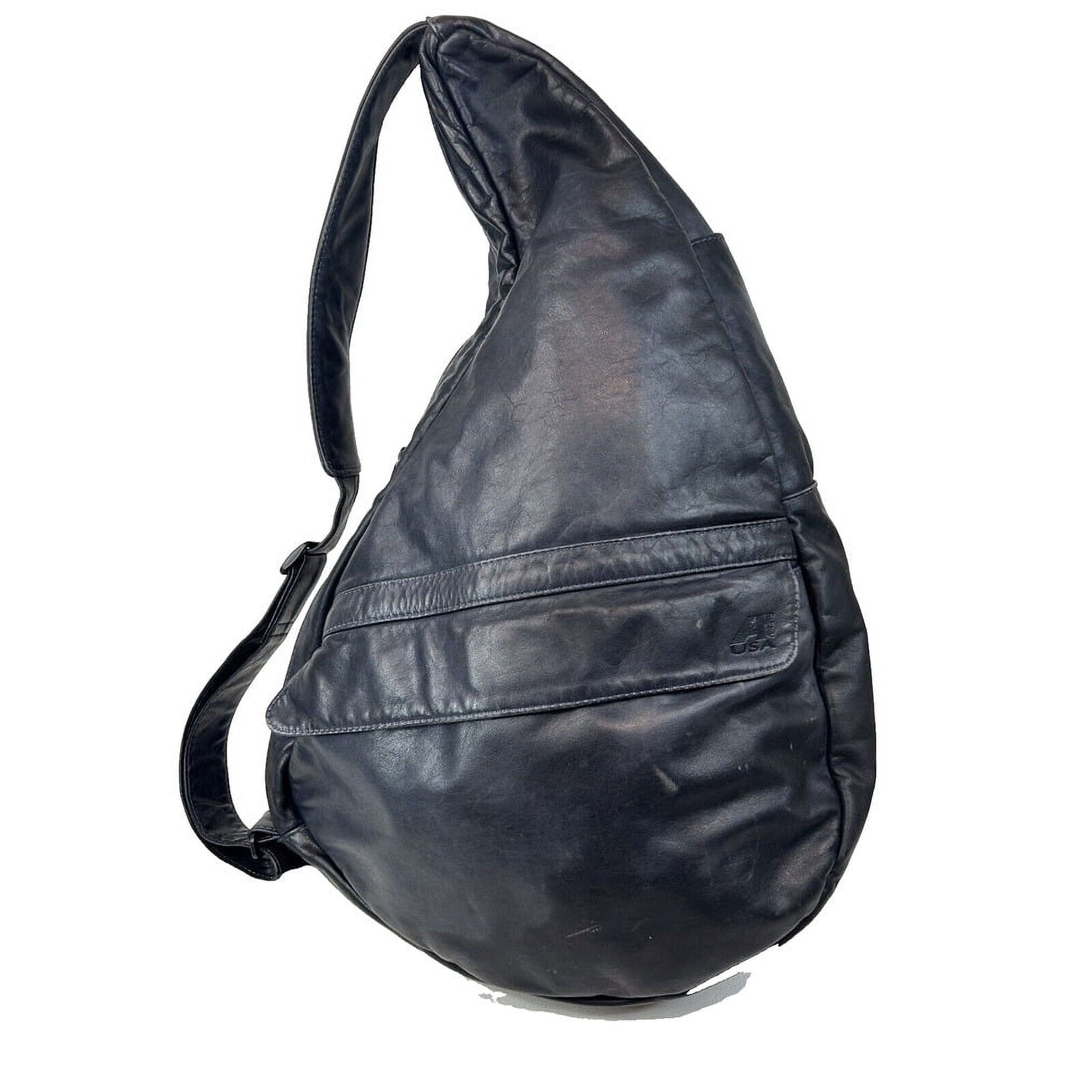 Vintage XL 22 inch AMERIBAG leather sling backpack crossbody bag Urgenomic black bag Walmart
