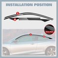 thumbnail image 3 of Xotic Tech Glossy Black Chrome Delete Blackout Side Door Window Precut Vinyl Stickers, Compatible with Honda Civic Coupe 2016-2021, 3 of 9