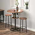 thumbnail image 6 of VECELO Wine Rack Round Pub Table, Vintage Brown, 6 of 12