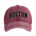 thumbnail image 3 of Boston Dad Hat, Cotton Baseball Cap, Adjustable Metal Buckle, Unisex, 3 of 3