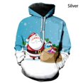 thumbnail image 3 of Sudadera con capucha de Papá Noel para hombre y mujer, con estampado digital 3D, informal, de manga larga, de talla grande, 3 of 5