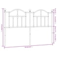 thumbnail image 4 of vidaXL Metal Headboard White 135 cm, 4 of 4