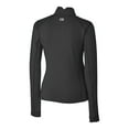 thumbnail image 3 of Women's Cutter & Buck Black Cleveland Browns Traverse Stretch Eco Quarter-Zip Pullover Top, 3 of 3