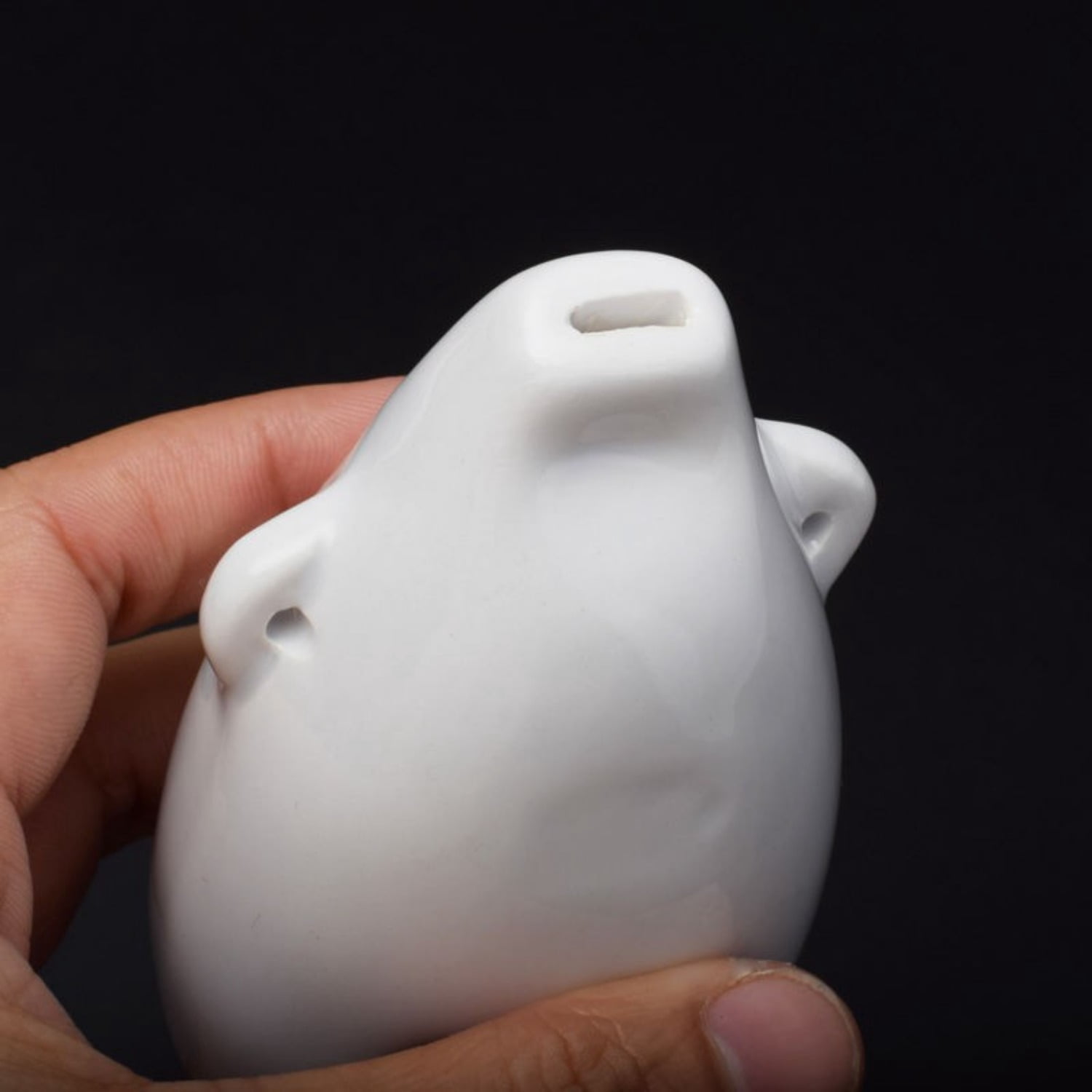 6 Hole Ceramic Ocarina Key of C Midrange Flute Orchid Design Wind Instrument for Beginner Self Study Music Learning Tool