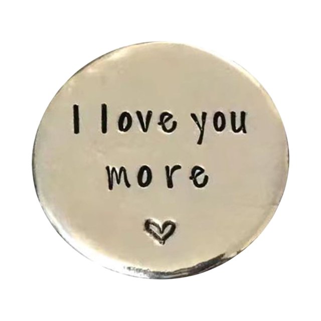 fheaev Personalized Stainless Steel Pocket Coins Decision Making Fortunes Coins Engraved Lover And Friend
