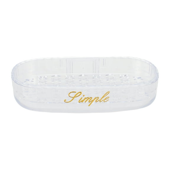 Unique Bargains 1 Pc Waterproof Soap Holder Wall Mounted Clear Soap Holder for Bathroom 5.71"x3.74"x1.1"