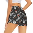 thumbnail image 3 of Goofa Japanese Sushi Hashi Printed Women 2 in 1 Running Shorts,Quick Dry Athletic Workout Shorts,High Waisted Athletic Shorts with Liner Pockets-XX-Large, 3 of 9