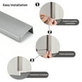 thumbnail image 5 of Brushed Nickel Pack of 6 and 10 Edge Finger Pulls for Cabinets Kitchen Invisible Hardware Concealed Aluminum Hidden Pull Drawer Handles Easy to Install 11.81“, 6.3”, 5“, 4.72”, 3.15“ Overall Length, 5 of 7