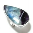 thumbnail image 2 of Natural Fluorite Gemstone Handmade 925 Sterling Silver Ring Size 7.5, 2 of 2