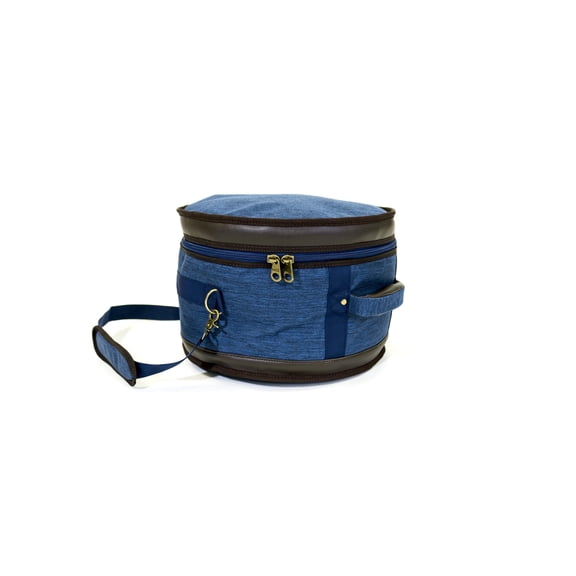 Barton GSP Premium Tom Tom Drum Bag, 14" x 10", Blue & Brown Oxford