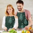 thumbnail image 3 of Dark Green Christmas Tree Apron-Garden Aprons for Women with Pockets-Cotton Linen Waterproof Kitchen Cooking Gardening Aprons Adjustable for Kitchen,Cooking,BBQ and Salon 32"x27", 3 of 7