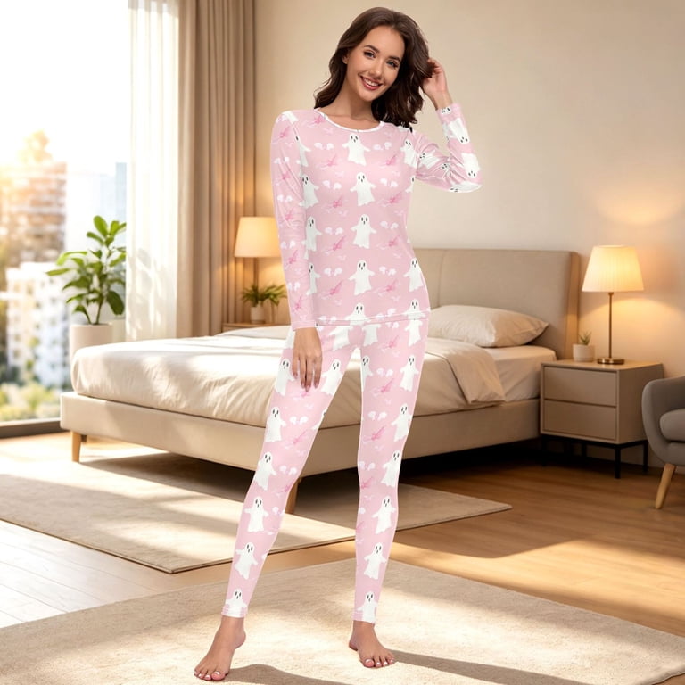 Thermal Underwear Sets for Women Base Layer Cold Weather Top Bottom ...