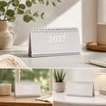 thumbnail image 3 of 2027 Desk Calendar - Muted Color Standing Flip Calendar, 6"x3" Compact Size Monthly Layouts Planning Check-in Notebook Calendar with Tear-off Pages for Office Home Worktable Daily Task Tracker, 3 of 6