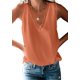 thumbnail image 1 of Camiseta de Tirantes Holgada Sin Mangas con Cuello en V y Encaje de Pestañas de Verano, Color Naranja, Talla XXL, 1 of 9