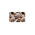 thumbnail image 1 of TIELUTT Corridor Stone Patterned Carpet 3D Pebble Pattern Entrance Carpet Washable Knitted Blanket with Tassels Bed Throws Classroom Small Rug Dining Room Rugs for under Table 6x9 Knit Blanket Throw, 1 of 6