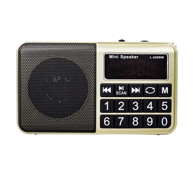 Minireceptor de radio digital DENGXMXG L-238SW portátil FM AM MW SW Soporte de tarjeta TF USB