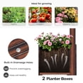 thumbnail image 6 of Ktaxon 7.2ft Large Wood Arch with Planter Box Flat Top Trellis for Garden Climbing Plants, Carbonized, 6 of 9