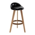 thumbnail image 1 of Taburete de bar Macarena Taburete alto antideslizante sin brazos Cuero PU negro, 1 of 8