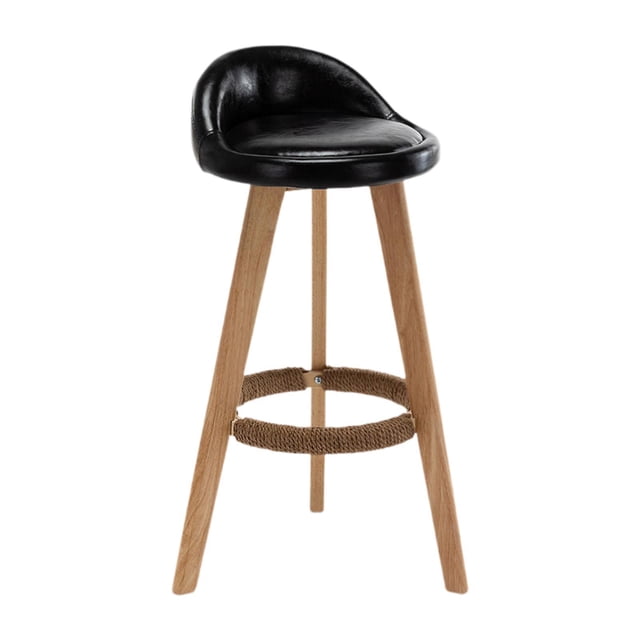 Taburete de bar Macarena Taburete alto antideslizante sin brazos Cuero PU negro