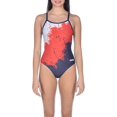 thumbnail image 1 of SURJDE Womens Spraypaint Light Drop Back MaxLife One Piece Swimsuit, 1 of 7