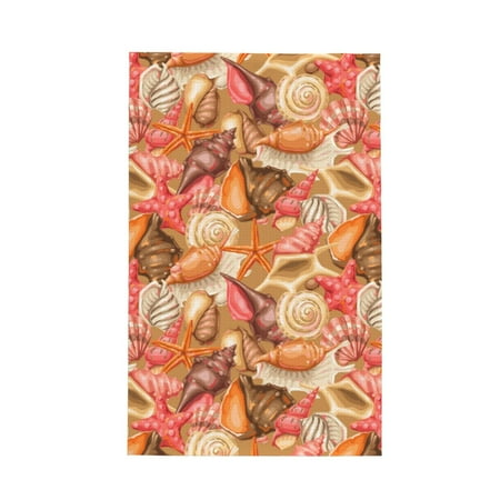 

Absorbent Kitchen Towels Conch Shells Print No.9036 Quick Drying Dish Towels for Kitchen Drying Soft Hand Towels with Lanyard for Kitchen Decor
