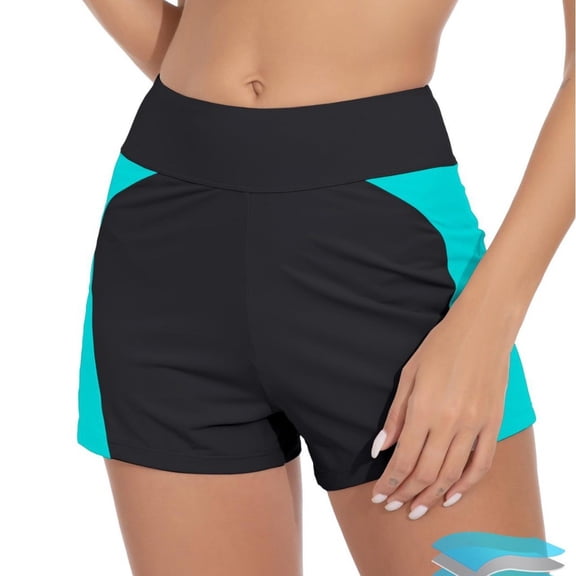Period Swimwear Menstrual Leakproof Swim Shorts Quick Dry 3" High Waist Bathing Suit Bottoms for Teen Girls Women Green XL
