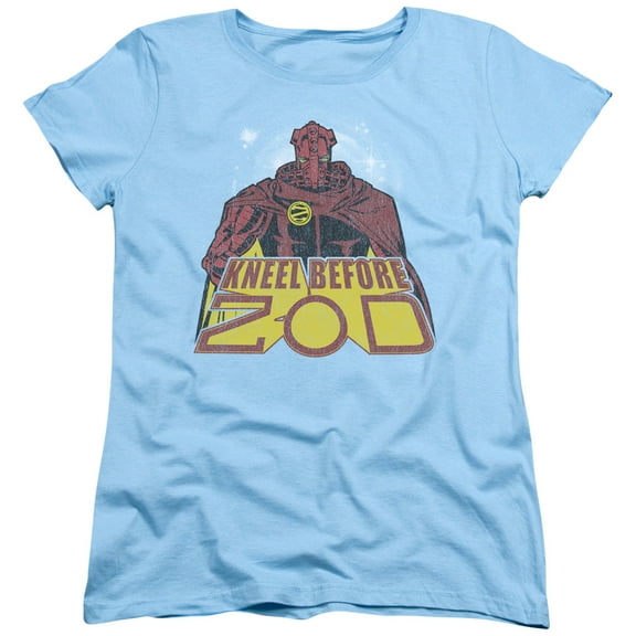 Superman Kneel Before Women's T-Shirt Light Blue