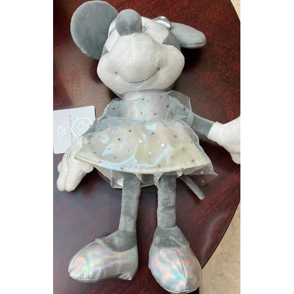 Hallmark Minnie Mouse 100 Years of Wonder Silver Plush New with Tag