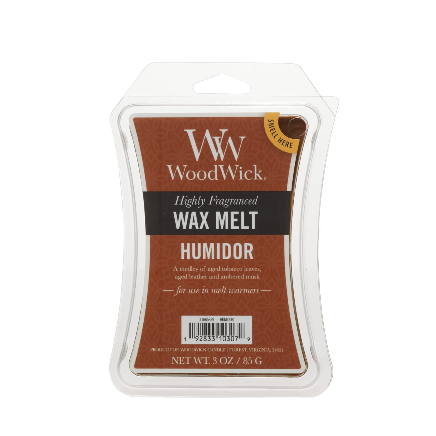 (2 pack) Woodwick Wax Melts, Humidor, 1 Pack of 6, 3 oz