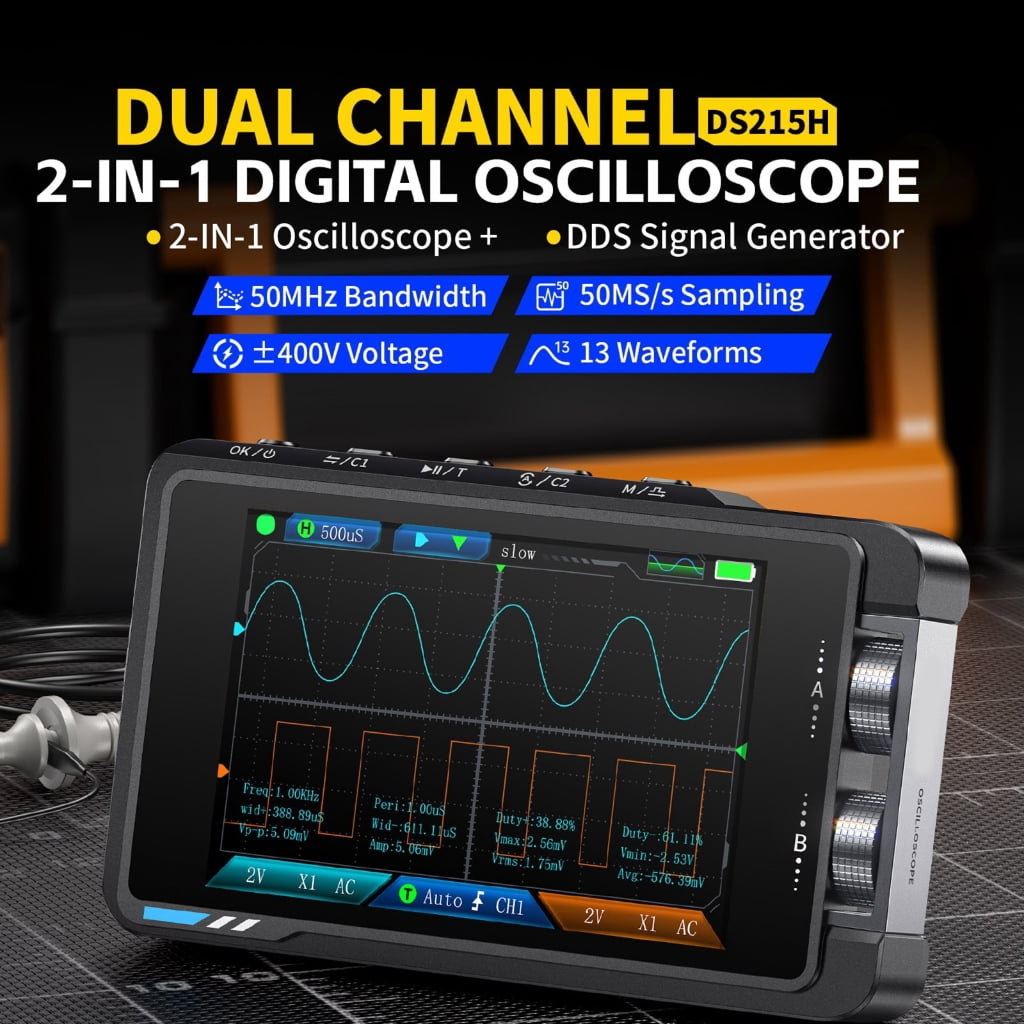 Jesscasday DS215H Oscilloscope Electronic Repair Tool for Engineers and DIY Enthusiasts