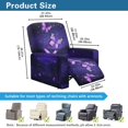 thumbnail image 7 of Xoenoiee Purple Butterfly Dot Pattern Recliner Slipcovers for Living Room, 4 Pieces Stretch Jacquard Recliner Chair Cover Soft Fitted Recliner Protector with Elastic Bottom for Kids, Pets, 7 of 7