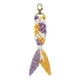 thumbnail image 1 of Llavero de macramé Zulema bolso bohemio con Colgante de broche de langosta Amarillo morado, 1 of 6