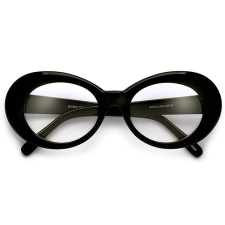 Hot and Trendy Oval Cobain Clout Clear Eyewear