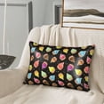 thumbnail image 5 of Silk Pillow Case for Hair And Skin Queen - Colourful Ice Cream Print Black Cooling Sleep Throw Pillow Covers Standard Size 20x30in, comfort Satin Pillowcase with Zipper for Women Men, 5 of 7