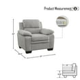 thumbnail image 5 of OakvillePark Milford Fabric Upholstered Living Room Chair, Light Gray, 5 of 6