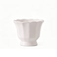 thumbnail image 2 of 4 Inch Round Ceramics Planter with Scalloped Rim,Mini Flowerpots with Drainage Plug for Indoor Outdoor Ferns Succulents, 2 of 6