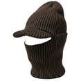 thumbnail image 4 of 2 Pack Knitted Full Face Cover Knit Winter Ski Balaclava Beanie Cap with Visor Face Mask One Hole Winter Headwear for Men., 4 of 8
